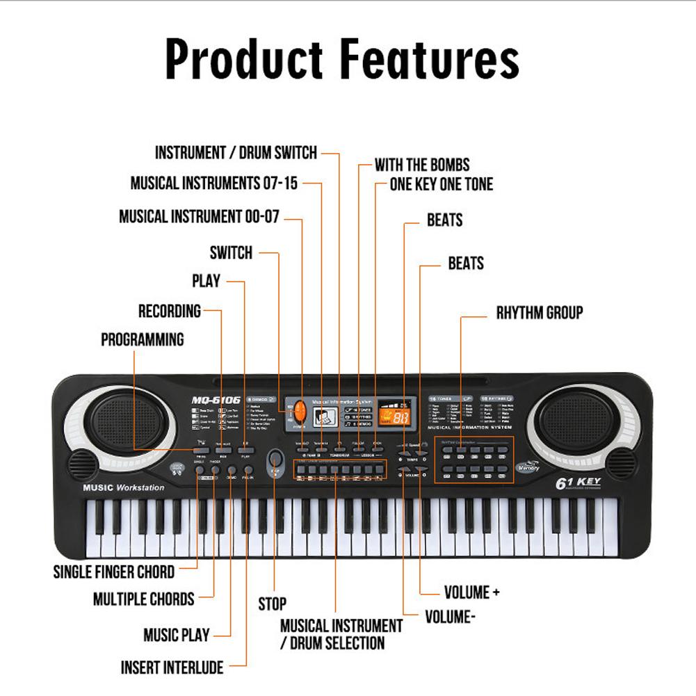 electronic organ with microphone