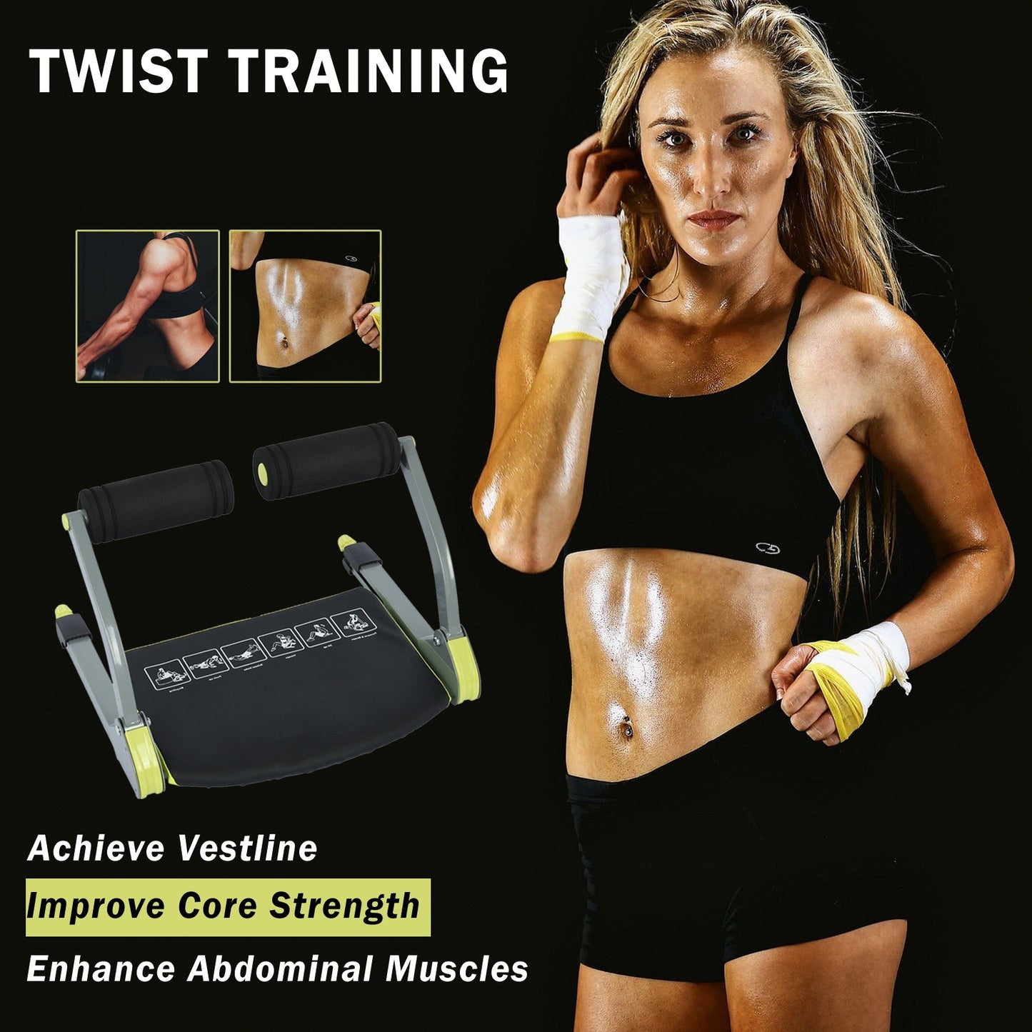 Home Abdominal Trainer With Resistance Bands