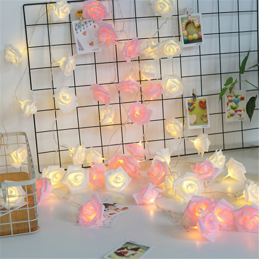 USB/Battery Operated Rose Flower String Lights