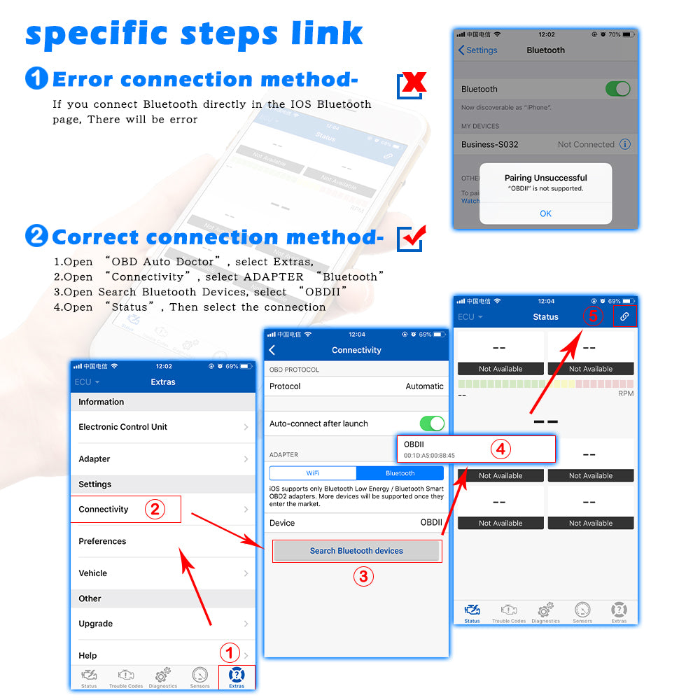 Bluetooth Car Diagnostic Instrument