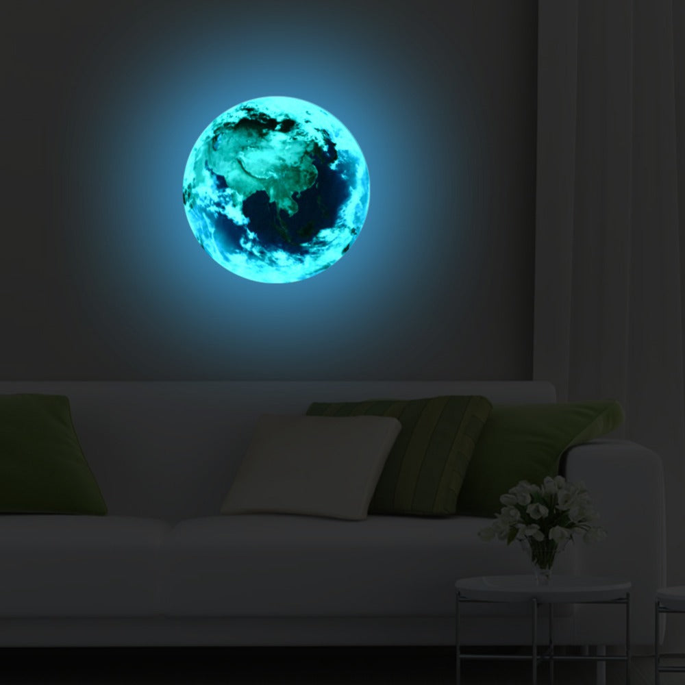 Moon Earth Luminous Wall Sticker 3D Stereo Carving